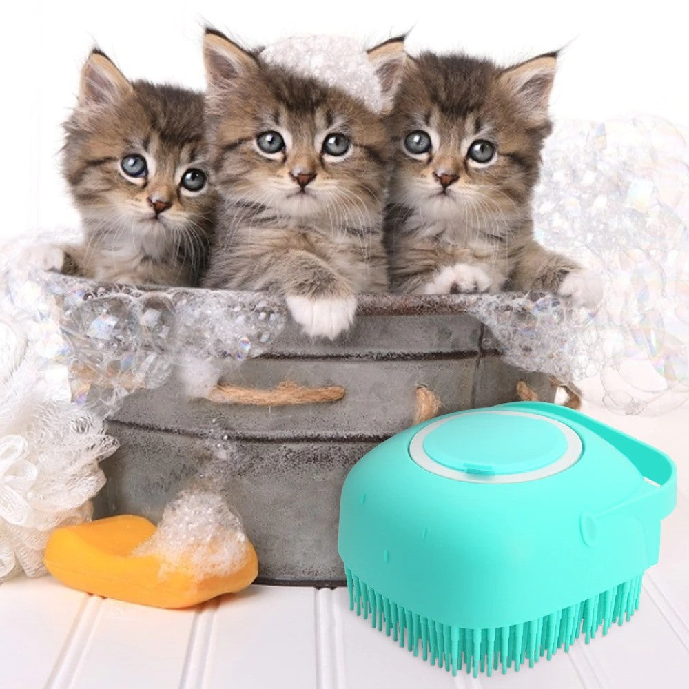 Pet Shampoo Massager Brush Comb Grooming Scrubber